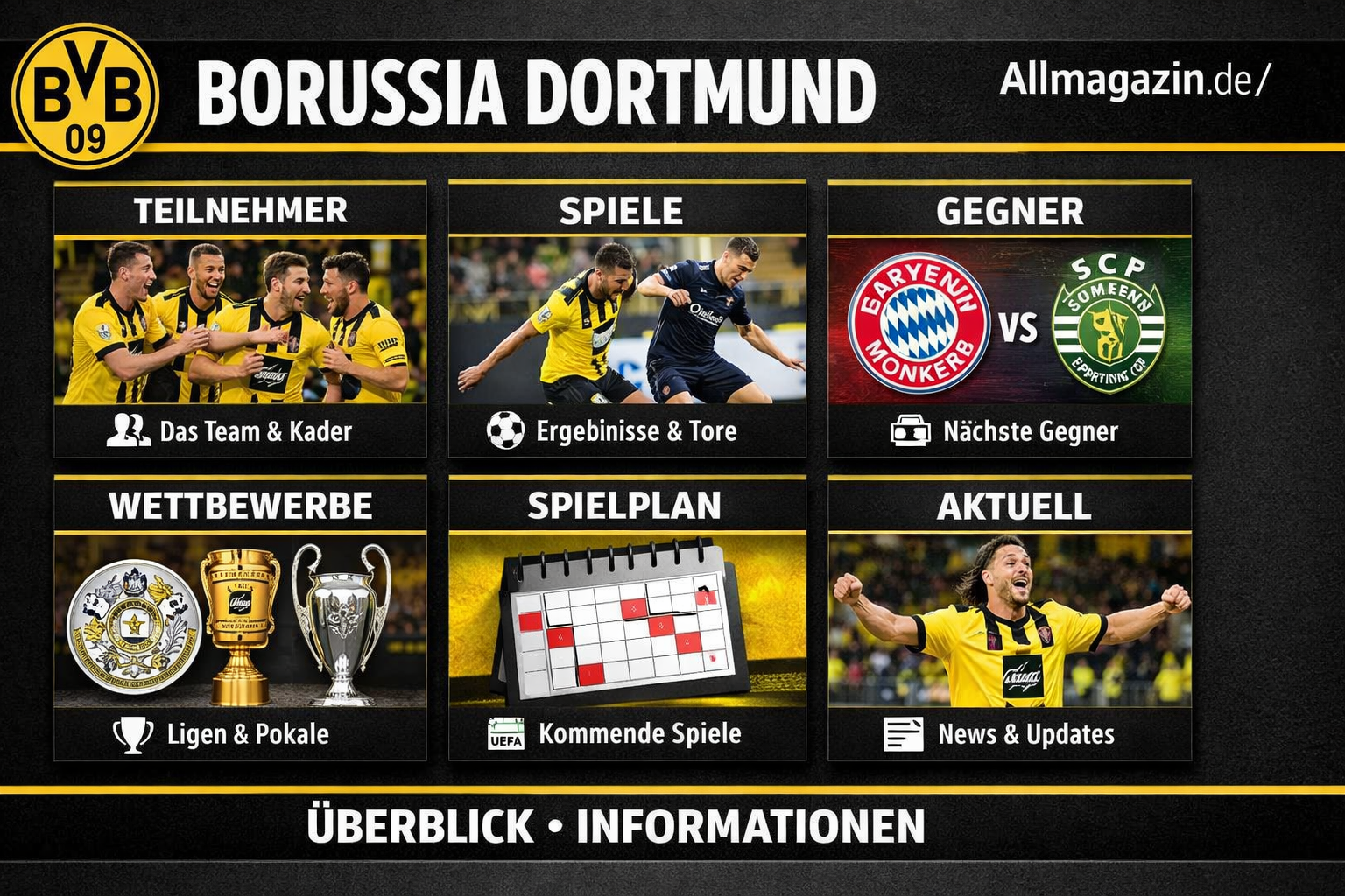 teilnehmer: borussia dortmund spiele