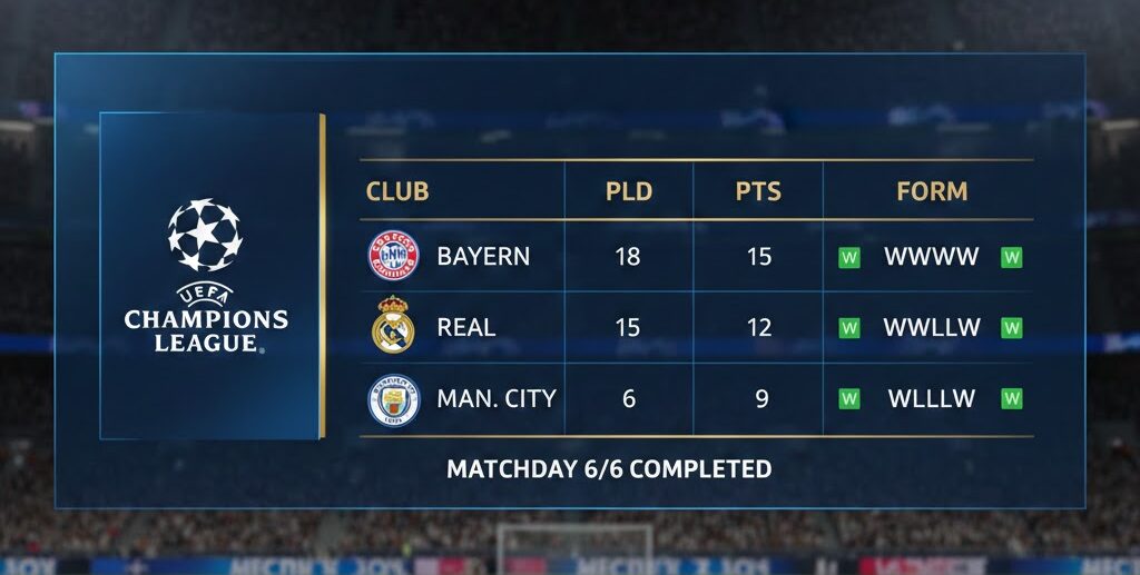 Champions League Tabelle